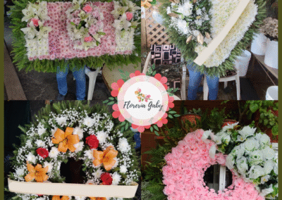 Arreglos florales para honrar seres queridos.